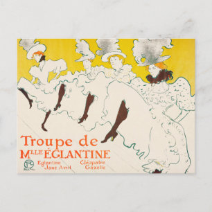 Toulouse Lautrecs trupp Mademoiselle Eglantine Vykort