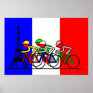 Tour Arrives i Paris Poster