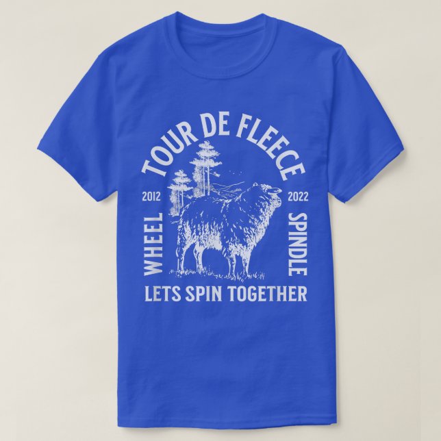 Tour de Fleece Fiber for Spinning Wheels Handspinn T Shirt (Design framsida)