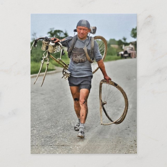 Tour de France 1928 Etapp 7 italien Giusto Cerutti Vykort (Framsida)