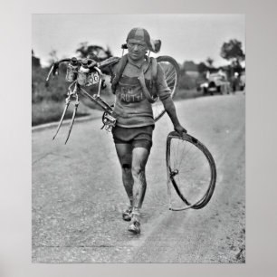 Tour de France 1928 Etapp 7 italienaren Giusto Cer Poster