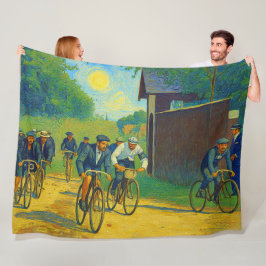 Tour de France Första loppet 1903 van Gogh Redux Fleecefilt