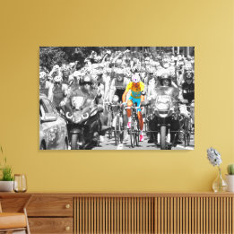 Tour de France Gul Tröja Peloton Cykeltävling Canvastryck