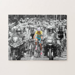 Tour de France gul tröja peloton cykeltävling Pussel