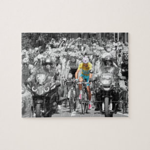 Tour de France gul tröja peloton cykeltävling Pussel