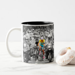 Tour de France Gul Tröja Peloton Cykeltävling Två-Tonad Mugg