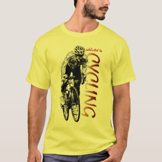 Tour De France mästarefärg som cyklar design Tee Shirt