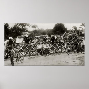 Tour de France stoppad av tåg 1932 Poster