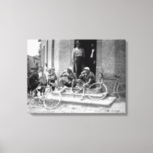Tour de Frankrike 1921 efter stegtiden Canvastryck