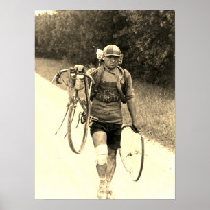 Tour de Frankrike 1928 Italienska Giusto Cerutti S Poster