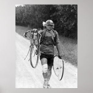 Tour de Frankrike 1928 Italienska Giusto Cerutti W Poster