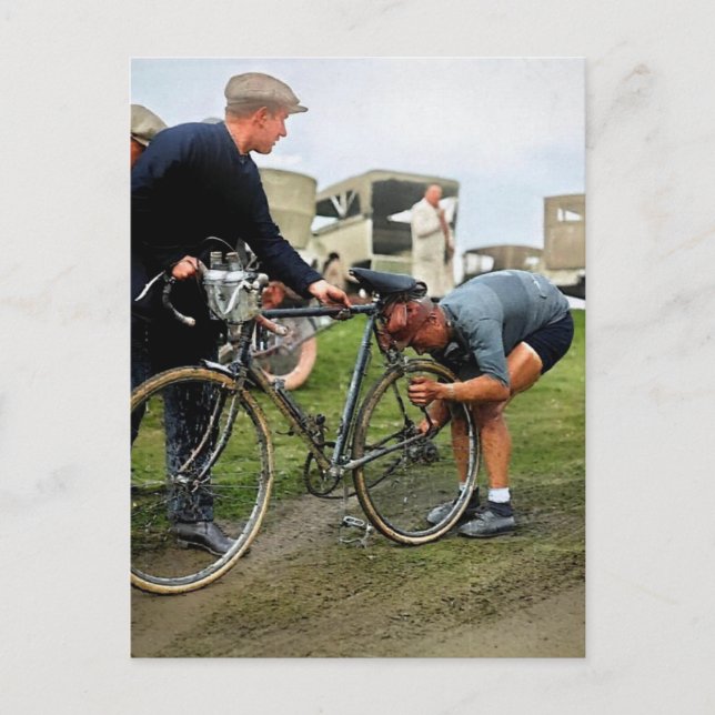 Tour de Frankrike 1928 Raymond Decorte Färg Redux Vykort (Framsida)