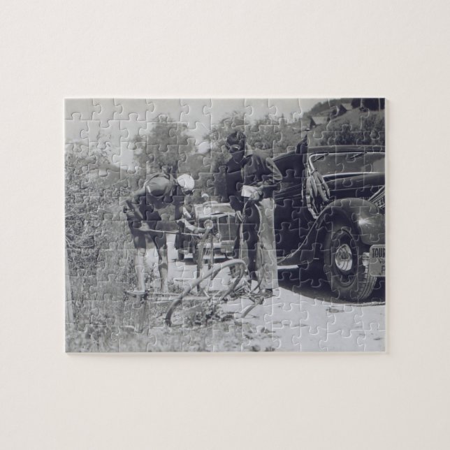 Tour de Frankrike 1936 Pitstop för reparation Pussel (Horisontell)