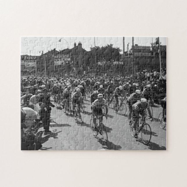 Tour de Frankrike 1962 Steg 1 Mass Start vid Nancy Pussel (Horisontell)