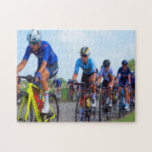 Tour de Frankrike Bicycle Tävling Jigszle Puzzle