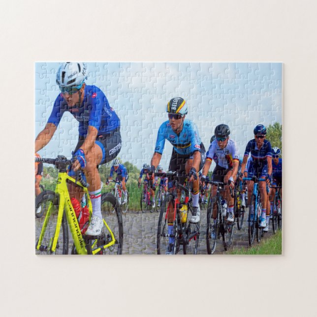 Tour de Frankrike Bicycle Tävling Jigszle Puzzle Pussel (Horisontell)