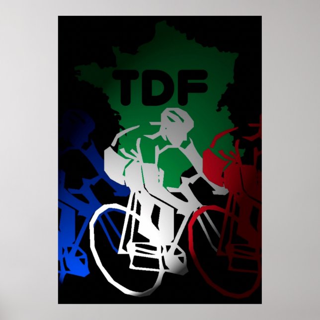 Tour de Frankrike Cycling Poster (Framsidan)