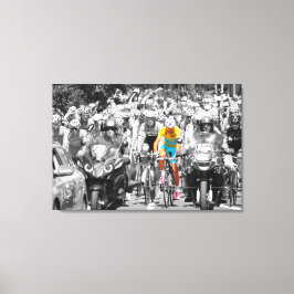 Tour de Frankrike Gult Jersey Peloton Cycling Tävl Canvastryck