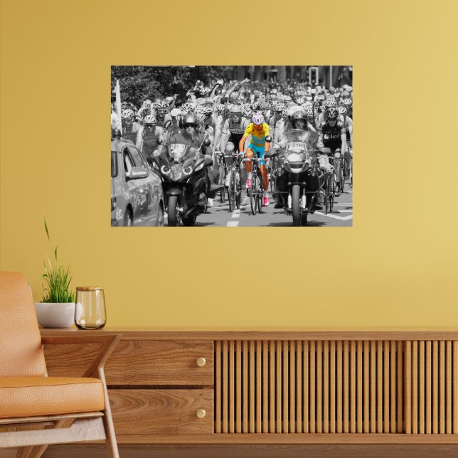 Tour de Frankrike Gult Jersey Peloton Cycling Tävl Poster (Vardagsrum 2)