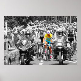 Tour de Frankrike Gult Jersey Peloton Cycling Tävl Poster