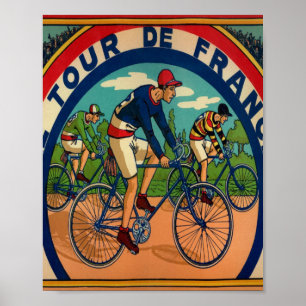 Tour De Frankrike Vintage Poster
