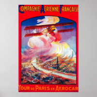 Tour De Paris, Frankrike i Aerocar Poster Europe