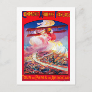 Tour De Paris, Frankrike i Aerocar Poster Europe Vykort