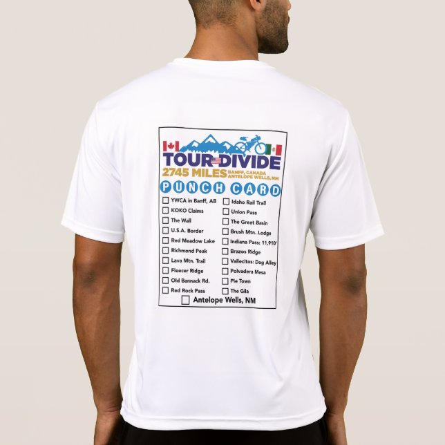 Tour Divide Slår kort T-shirt (Baksida)