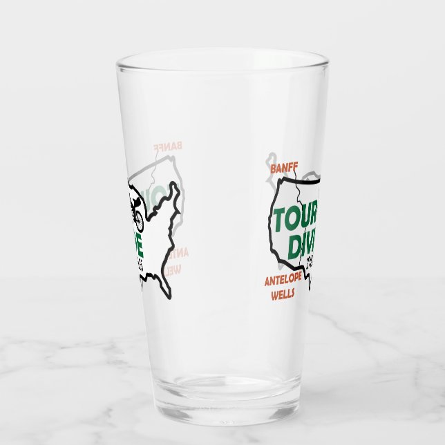 Tour Divide US logotyp pint glass Glaskopp (Höger)