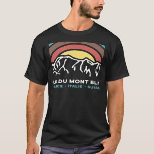 Tour du Mont Blanc Chamonix Frankrike Italien Schw T Shirt