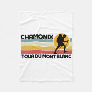 Tour Du Mont Blanc Chamonix Resort Område Skidåkni Fleecefilt