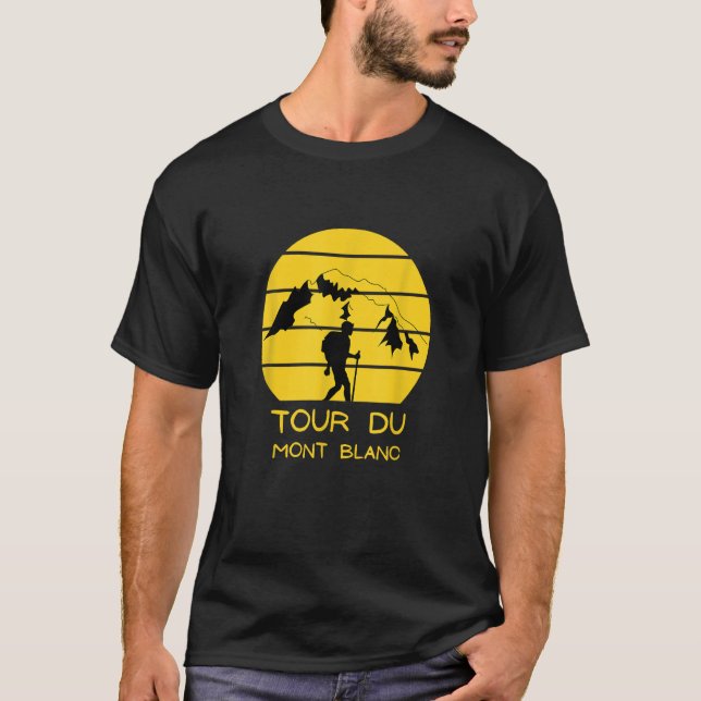 Tour du Mont Blanc Hiking Long-avstånd hiking tra T Shirt (Framsida)