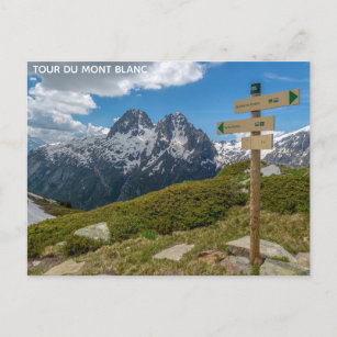 Tour Du Mont Blanc Mountain Travel Photo Vykort