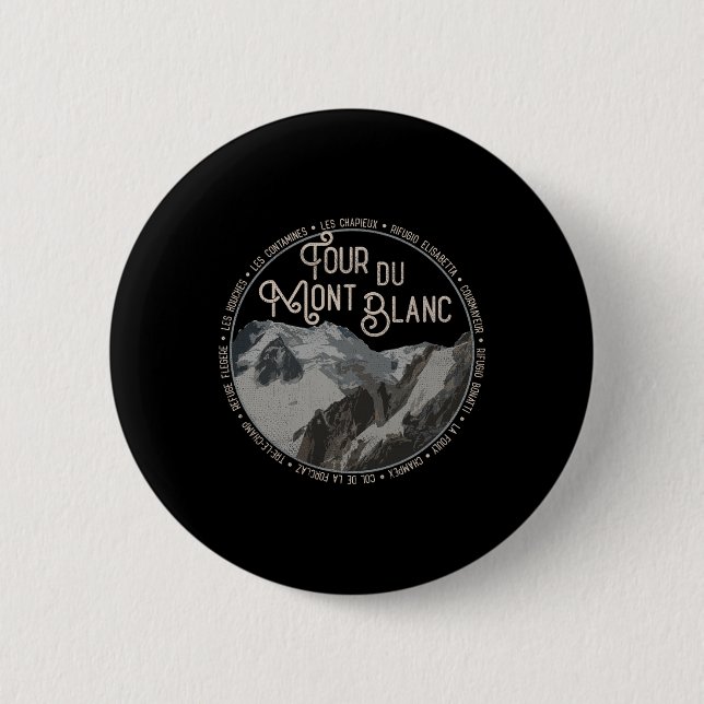 Tour Du Mont Blanc-utrustning Europeisk vandringsl Knapp (Framsida)