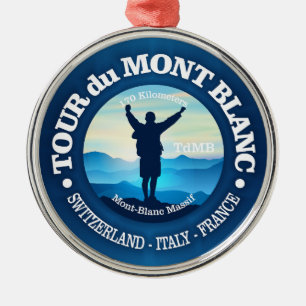 Tour du Mont Blanc (V) Julgransprydnad Metall