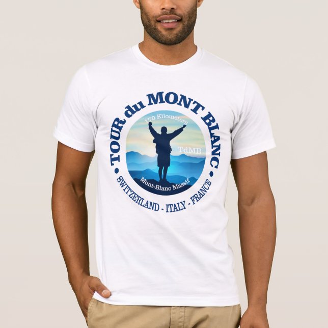 Tour du Mont Blanc (V) T Shirt (Framsida)