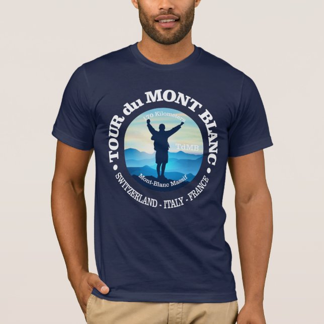 Tour du Mont Blanc (V) T Shirt (Framsida)