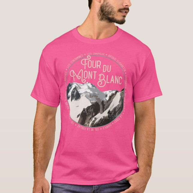 Tour Du Mont Blanc-växel European Hiking Trail Sou T Shirt (Framsida)