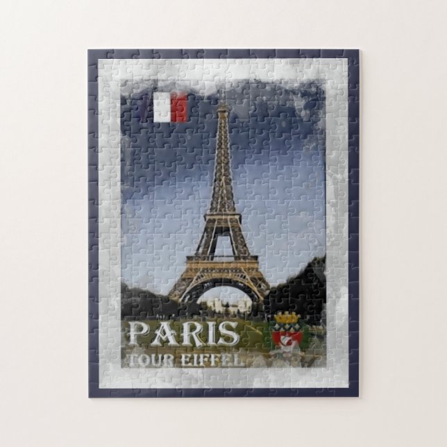 Tour Eiffel - Pari - Frankrike - Pussel (Vertikal)