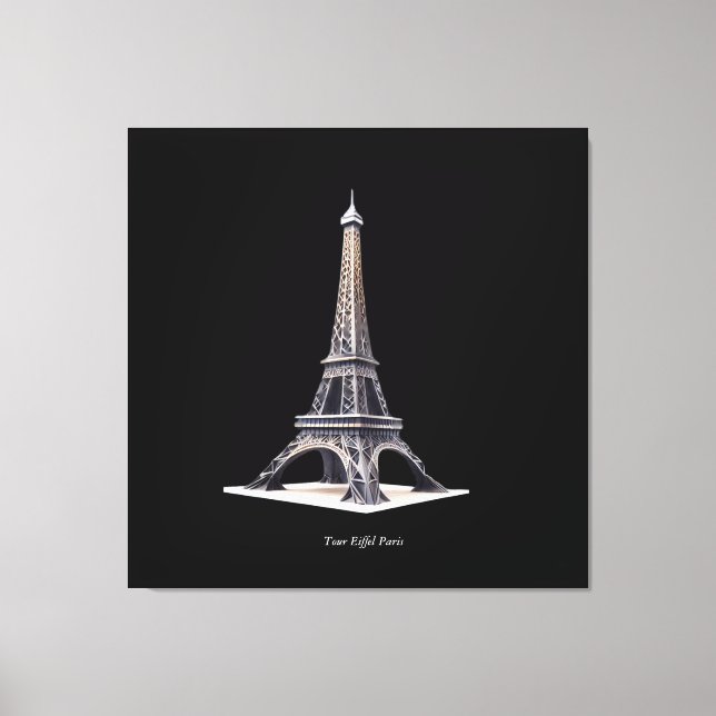 Tour Eiffel Paris France Canvastryck (Framsida)