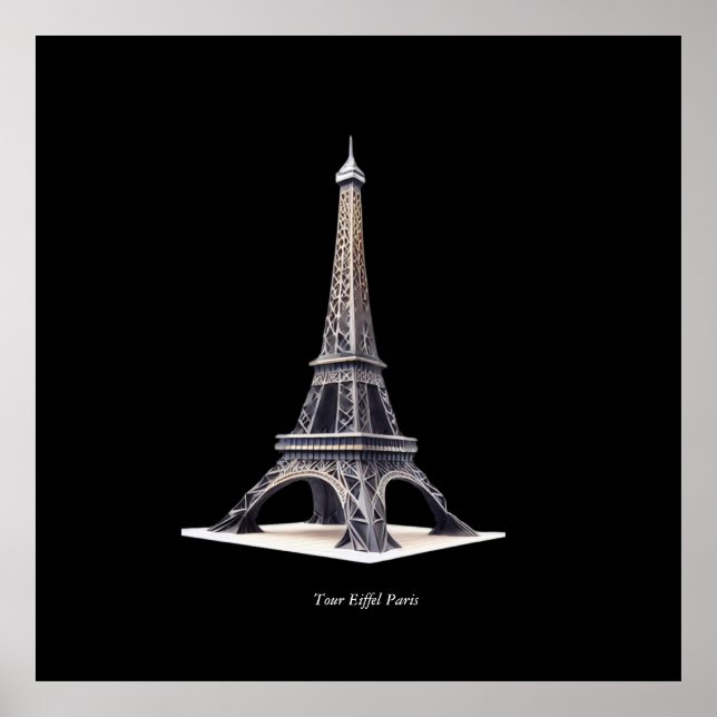 Tour Eiffel Paris France Poster (Framsidan)