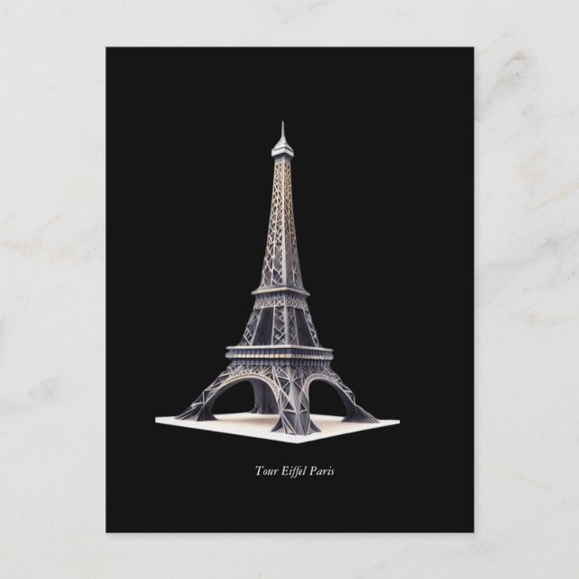 Tour Eiffel Paris France Vykort (Framsida)