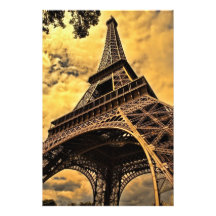 Tour Eiffel Paris Frankrike-Poster (satatin)