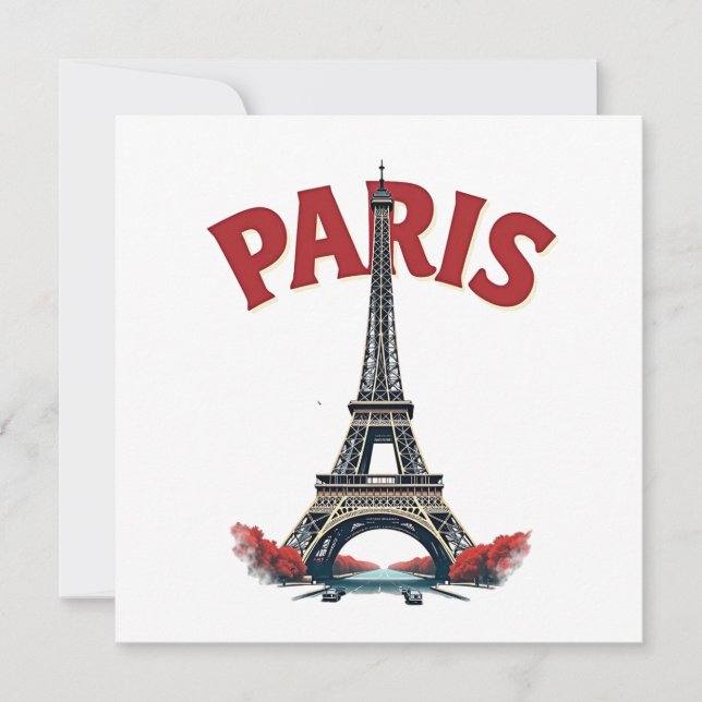 Tour Eiffel, Paris, retro (Framsida)