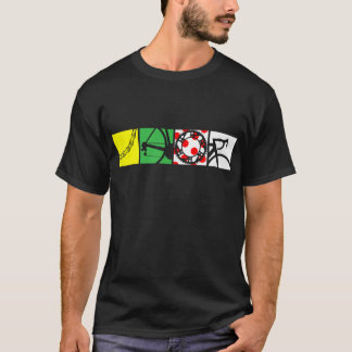 Tour Frankrike Bike Squares T Shirt
