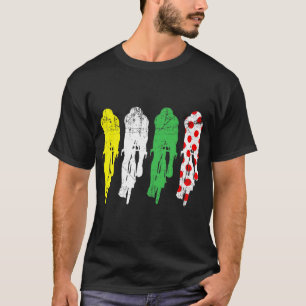 Tour Frankrike Jersey Färg Cyclists T-Shirt