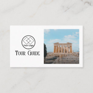 Tour Guide Travel Agent Elegant QR-kod Visitkort