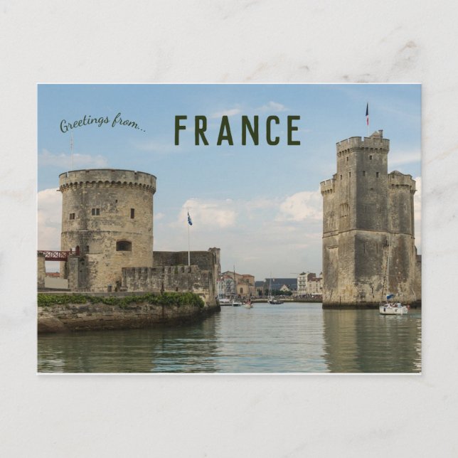 Tour Saint-Nicolas och Tour de la Chaîne Frankrike Vykort (Framsida)