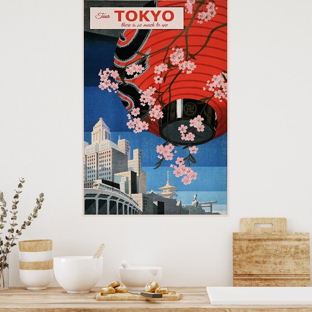 Tour Tokyo, Japan, travel poster, Poster (Kök)