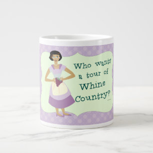 Tour Whine Land Funny Housefru Tecknad Jumbo Mugg